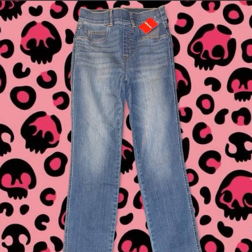 SPANX Light Blue Straight Leg Women Jeans